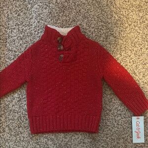 Cat & Jack Red Button-Up Sweater